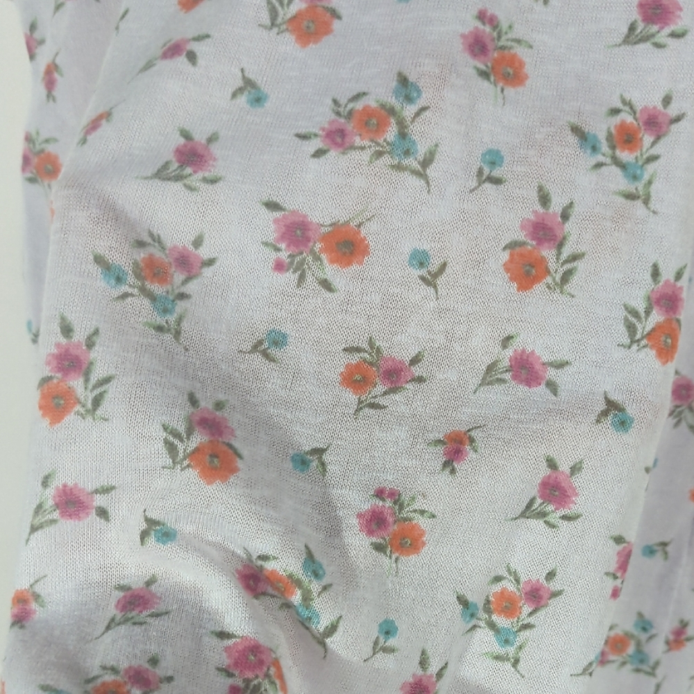 Pastels Floral V-Neck Blouse with Tie-Front - Picture 6 of 6